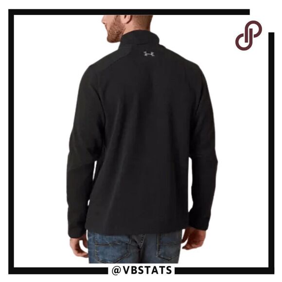 Under Armour Men's Specialist Loose ColdGear Henley Sweatshirt Black Size Large - Picture 2 of 9